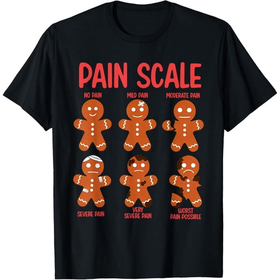Gingerbread Pain Scale Nurse T-Shirt - Walmart.com
