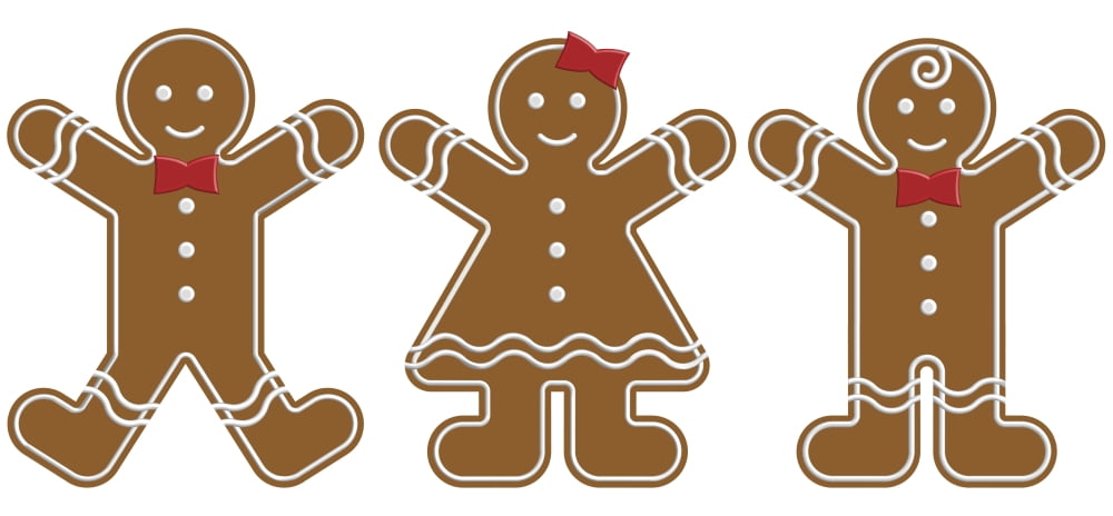 Gingerbread People Canvas Art - Colette Scharf Design Pics (25 x 11)