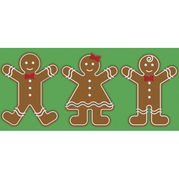 Gingerbread People Canvas Art - Colette Scharf Design Pics (25 x 11)
