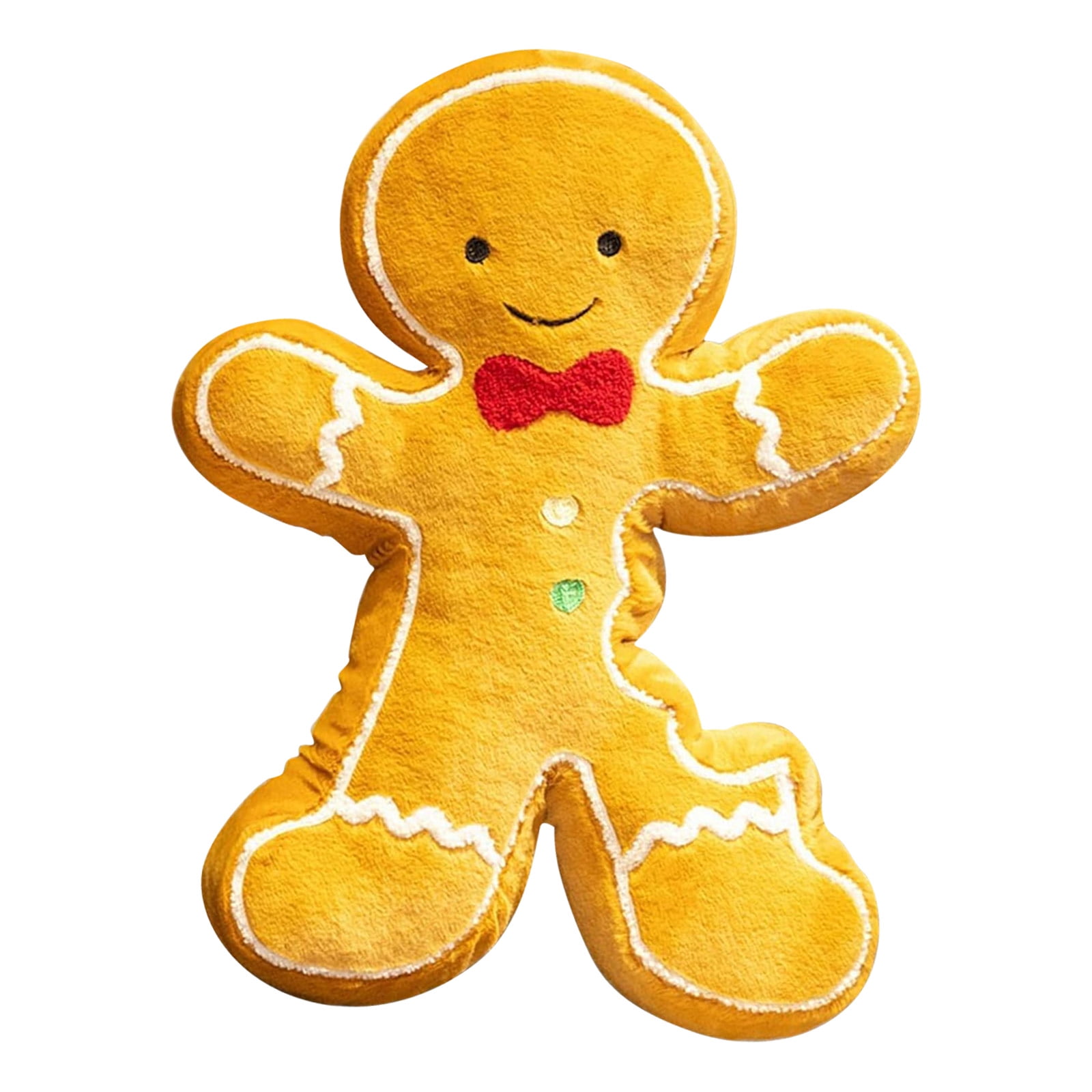 Gingerbread Plush Pillow - 40cm Gingerbread Christmas Ornament ...