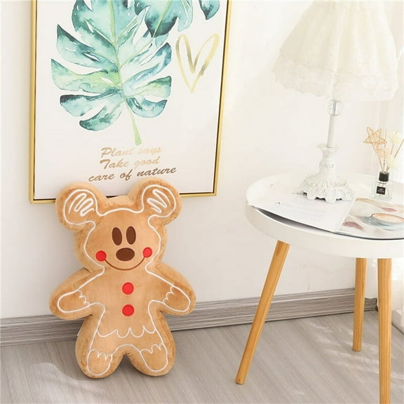 Gingerbread Plush Toys Christmas Stuffed Gingerbread Boy and Girl, Minnie Mickey Soft Pillow Cushion Christmas Decor, Gingerbread Doll Keychain Pendant Holiday Christmas Gifts(7.87-11.8-19.68'')