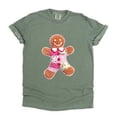 thumbnail image 1 of Gingerbread Polka Dot Patchwork Print - Women's Garment Dyed Graphic T-Shirt, 1 of 12