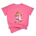 thumbnail image 1 of Gingerbread Polka Dot Patchwork Print - Women's Garment Dyed Graphic T-Shirt, 1 of 12