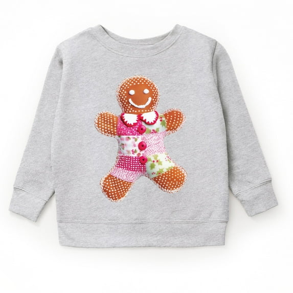 Gingerbread Polka Dot Patchwork Print - Youth Graphic Sweatshirt