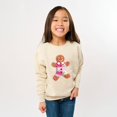 thumbnail image 1 of Gingerbread Polka Dot Patchwork Print - Youth Graphic Sweatshirt, 1 of 8