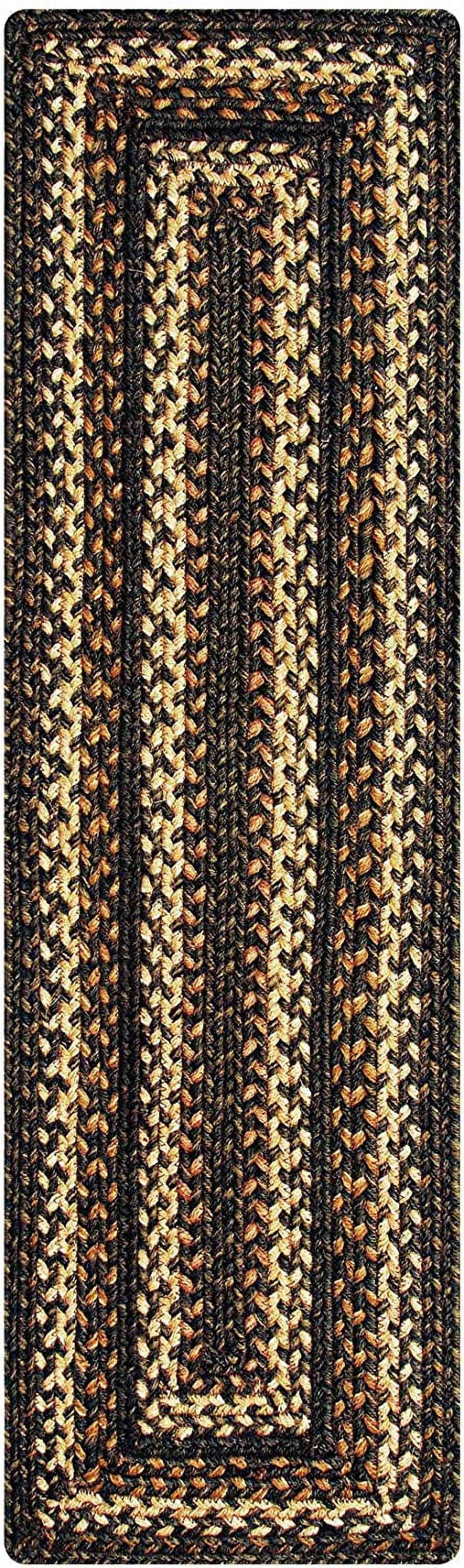 Gingerbread Premium Jute Braided Stair Tread 8” x 28” (Set of 13) Oval