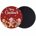 thumbnail image 1 of Gingerbread Red Coasters Set of 2, Absorbent Coasters for Drinks, Christmas Winter Snowflake Coaster for Desk Coffee Table Protection, Home Decor House Warming Gifts 4", 1 of 8