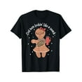 thumbnail image 1 of Gingerbread Snack Tee "Out Here Lookin Like a Snack" Graphic Vintage Top Short Sleeve Round Neck Black S-5XL, 1 of 5