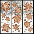 thumbnail image 1 of Gingerbread Snowflakes Window Clings - 8 Sheets, Large Icing Snowflake Decals for Kids, Home, Office, Classroom Holiday Decorations, 1 of 7