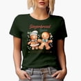 thumbnail image 1 of Gingerbread Spice & Everything Nice, Watercolor Gingerbreads Art, Christmas Gift, Military Green T-Shirt, 2XL, 1 of 5