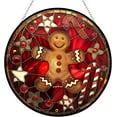 thumbnail image 1 of Gingerbread Stained Glass Window Hanging Suncatcher Stained Glass Home Decor Garden Halloween Christmas Party Wedding Housewarming Gifts, 1 of 6