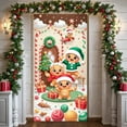 thumbnail image 1 of Gingerbread Theme Christmas Banner Christmas Tree Design Xmas Display Gift Box Decor Candy Cane Gingerbread Backdrop for Christmas Party Holiday Gathering Home Decoration, 1 of 9