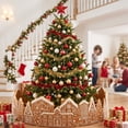 thumbnail image 1 of Gingerbread Town Christmas Tree Collar with LED Lights Interchangeable PVC Tree Skirt Ring for Xmas Tree Base Indoor Home Holiday Decor, 1 of 6