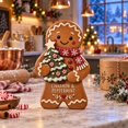 Gingerbread Tree Wooden Block 3 Layer Christmas Decor - Walmart.com