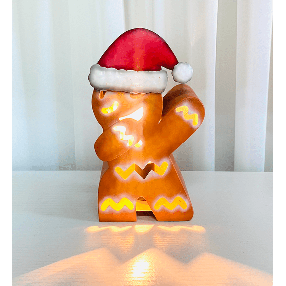 Gingerbread Wax Melt Warmer, Wax Warmer for Scented Wax Holiday Collection Gingerbread Man Candle Wax Melter for Fragrance Cubes and Tarts