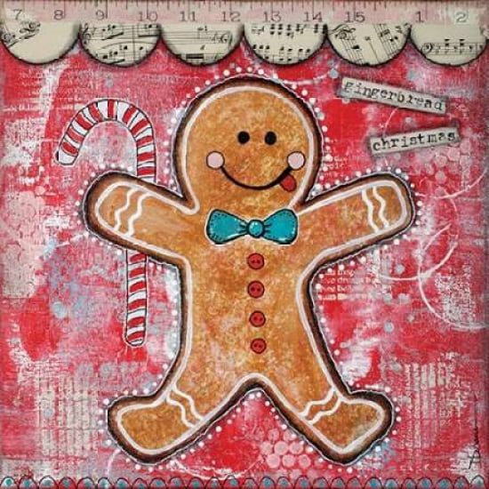 Gingerbread Xmas Canvas Art - Denise Braun (24 x 24)