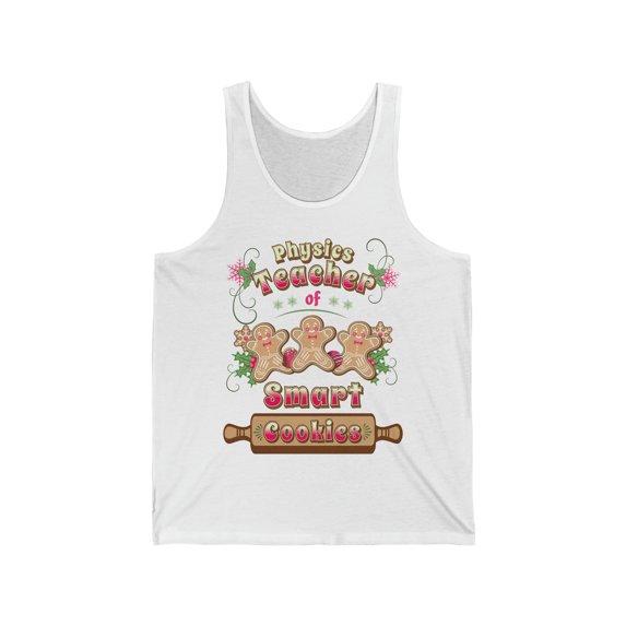 Gingerbread Xmas Unisex Jersey Tank, Physics Teacher of Smart Cookies