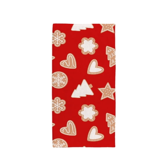 Gingerbread festive seamless pattern. Vector illustration in flat style Bath Towel Absorbent Soft Decoration Hand Tower Multiuses for Bathroom Hotel Gym Spa Beach 30 x 15 inch