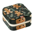 thumbnail image 1 of Gingerbread man Travel Portable Square Jewelry Box for Rings, Earrings, Necklaces, Bracelets - Girls and Women, 1 of 6