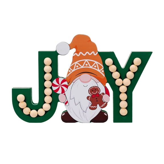 Gingerbreads Man/Dwarf Figurine Christmas Decoration Holiday Season Ornament for Tabletop Wood Sculpture Party Supplies