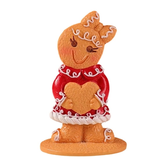 Gingerman Ornament Resin Figurine Ornament Christmas Tabletop Decoration For Mantels Shelf Dining Room Display