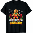 thumbnail image 1 of Gingershred Funny Gingerbread Man Gym Bodybuilding Christmas T-Shirt Men and Women, 1 of 4