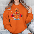 thumbnail image 1 of Gingershred Gingerbread Gym Retro Holiday Pajama Workout Humor Hoodie Shirt, up to size 5XL, 1 of 2