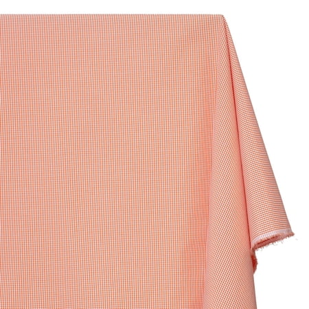 Gingham 1/12" Wide Square Fabric 60" Wide Checkered Plaid By The Yard (Orange)