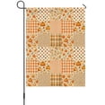 thumbnail image 1 of Gingham Blocks House Flag 28 x 40 Inches, Pumpkin Orange Maple Leaf Striped Plaid Country Weather Proof Outdoor Patio Flags Double Sided Small House Decoration for Yard Lawn Outside Home, 1 of 9