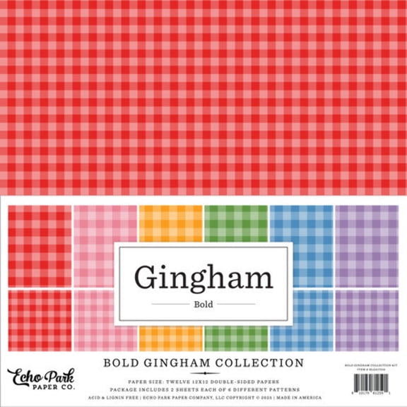 Echo Park Collection Kit 12"x12" - Bold Gingham