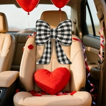 Gingham Bow Pillow, Soft Bow Decorative Pillow, Cute Bow Throw Pillow, Bow Shaped Waist Pillow for Bedroom Sofa Couch