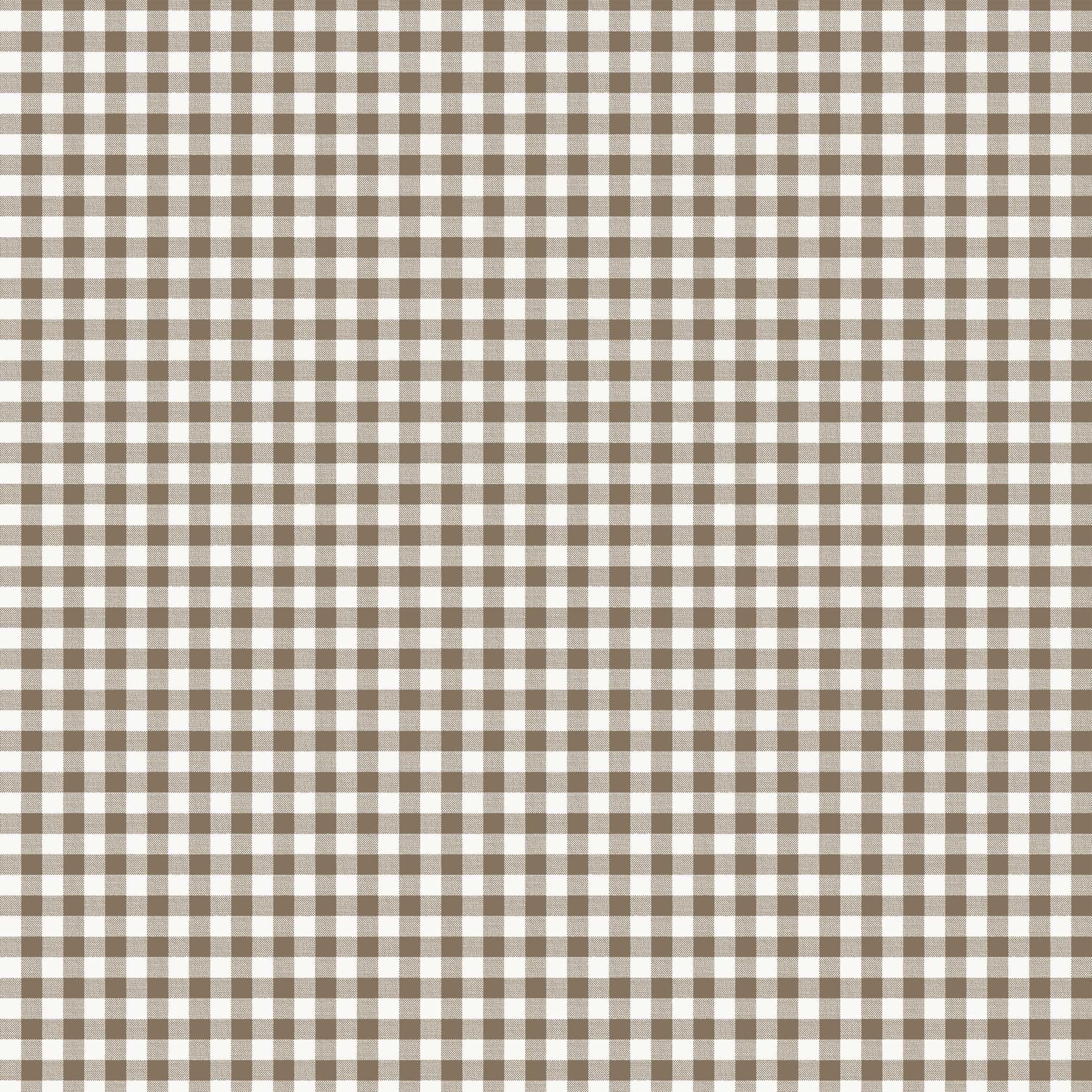 Tempaper Gingham Check Cocoa Removable Peel and Stick Wallpaper, 20.5" x 16.5'