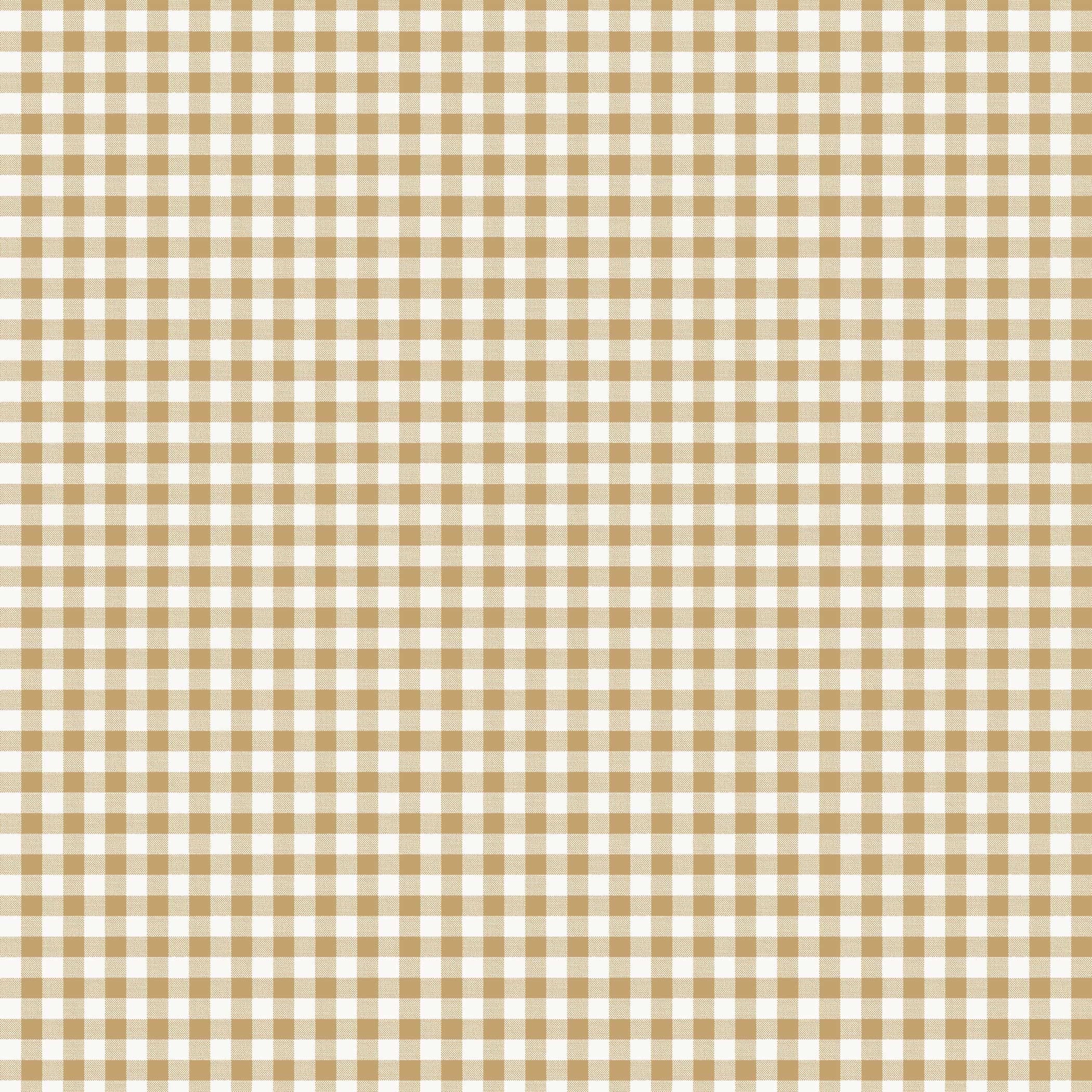 Tempaper Gingham Check Golden Saffron Removable Peel and Stick Wallpaper, 20.5" x 16.5'