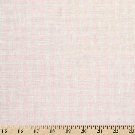Gingham Check Linen-Look Polyester Cotton 58" Fabric By The Yard - Blush / White