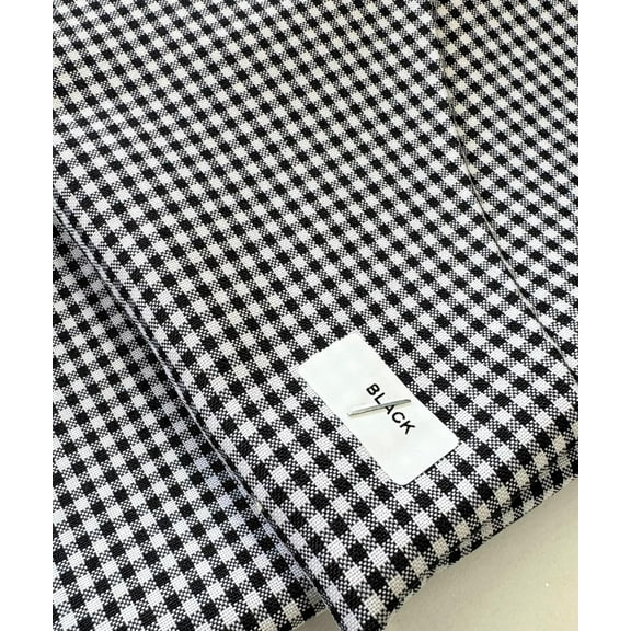 Gingham Checked Fabric by The Yard – 1/8” Poly Cotton Poplin, 60” Wide – Checkered Fabric for Tablecloths, Dresses, Curtains, Crafts – Multiple Colors – Sew The Trend (1 Yard, Black)
