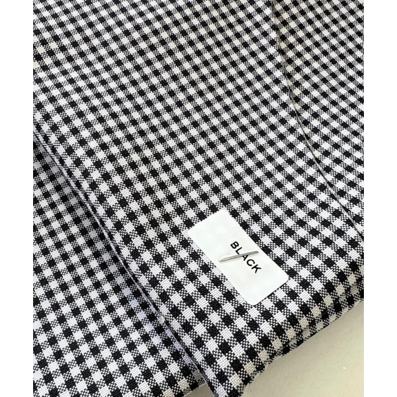 Gingham Checked Fabric by The Yard – 1/8” Poly Cotton Poplin, 60” Wide – Checkered Fabric for Tablecloths, Dresses, Curtains, Crafts – Multiple Colors – Sew The Trend (2 Yard, Black)