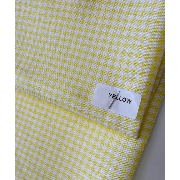 Gingham Checked Fabric by The Yard – 1/8” Poly Cotton Poplin, 60” Wide – Checkered Fabric for Tablecloths, Dresses, Curtains, Crafts – Multiple Colors – Sew The Trend (5 Yard, Yellow)