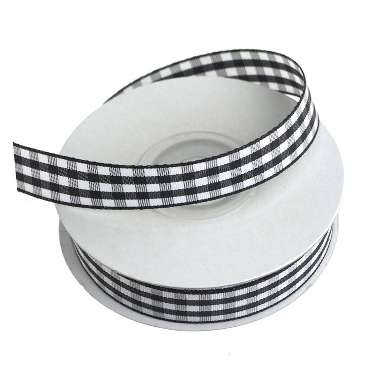 Gingham Ribbon Checkered Ribbon, 5/8-Inch, 15 Yards