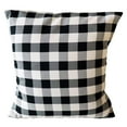 thumbnail image 1 of Gingham Checkered Decorative Throw Pillow/Sham Cushion Cover Black & White, 1 of 3