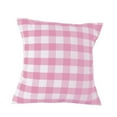 thumbnail image 1 of Gingham Checkered Decorative Throw Pillow/Sham Cushion Cover Pink & White, 1 of 1