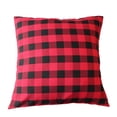 thumbnail image 1 of Gingham Checkered Decorative Throw Pillow/Sham Cushion Cover Red & Black, 1 of 3