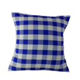 thumbnail image 1 of Gingham Checkered Decorative Throw Pillow/Sham Cushion Cover Royal Blue & White, 1 of 1