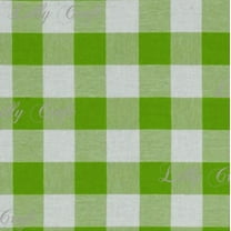Gingham Checkered Poly Poplin 1 Inch Lime Green Fabric - Sold By The Yard - 57" / 58"