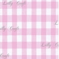 thumbnail image 1 of Gingham Checkered Poly Poplin 1 Inch Pink Fabric - Sold By The Yard - 57" / 58", 1 of 1