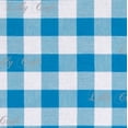 thumbnail image 1 of Gingham Checkered Poly Poplin 1 Inch Turquoise Fabric - Sold By The Yard - 57" / 58", 1 of 1