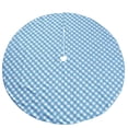 thumbnail image 1 of Gingham Checkered Tree Skirt Christmas Decoration 58" Round Large Skirt, 1 of 2