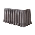 thumbnail image 1 of Gingham Desk Skirt, Checkered Table Skirt with Ruffled Hem Gingham Table Skirt With Ruffled Edge, Hook And Loop Fasteners For Teacher Desks, Parties And Display Tables Green Black, 1 of 5