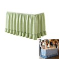 thumbnail image 1 of Gingham Desk Skirt, Teacher Desk Skirt, 72.05 x 29.92 in Ruffled Checkered Table Skirt with Hook-and-Loop Fasteners for Classroom, Wedding, Party & Display Table, 1 Pc, 1 of 6