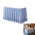 thumbnail image 1 of Gingham Desk Skirt, Teacher Desk Skirt, 72.05 x 29.92 in Ruffled Checkered Table Skirt with Hook-and-Loop Fasteners for Classroom, Wedding, Party & Display Table, 1 Pc, 1 of 6