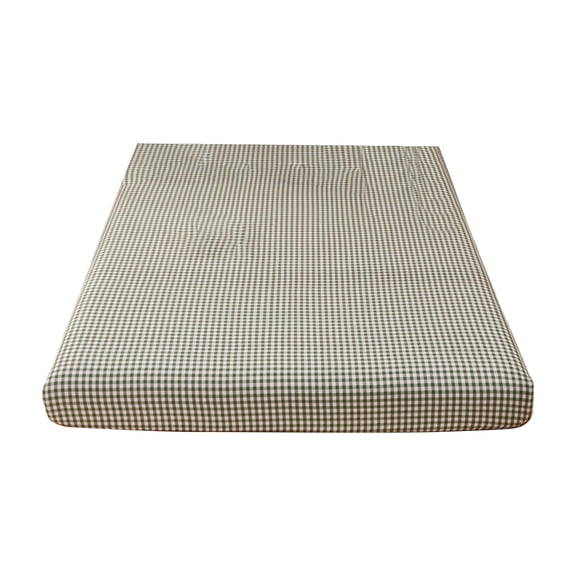 Gingham Fitted Sheet 1 Piece Plaid Bedding Sheet Soft Washed Cotton Grid Bottom Sheet Deep Pocket Farmhouse Grid Sheet(71''X79'')